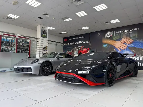 Porsche 911 and Lamborghini Huracan STO